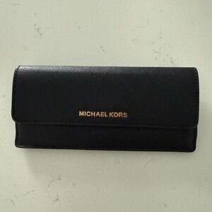 Michael Kors Black Wallet with Gold Logo